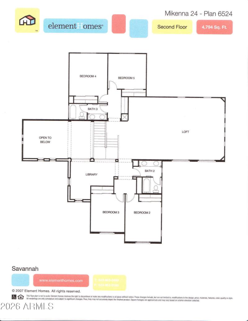 Floor plan upstairs 1242 Canary