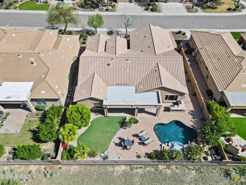 56 Drive overhead of home and backyard