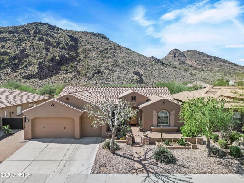 56 Drive home with mountain view