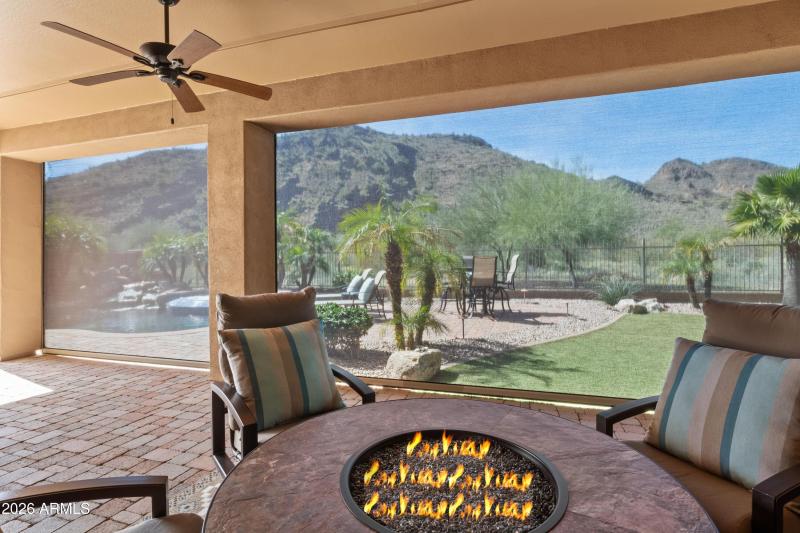 56 Drive patio with sunscreens