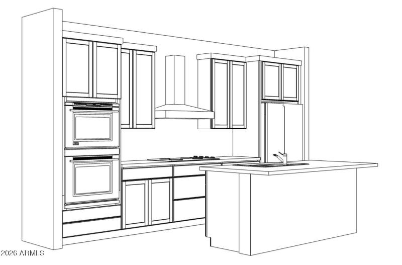 Gourmet Kitchen rendering - Caden