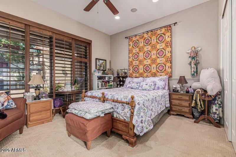 Bedroom 2 with aceess to courtyard