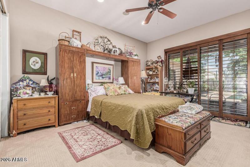 Bedroom 3 with Access to Courtyard
