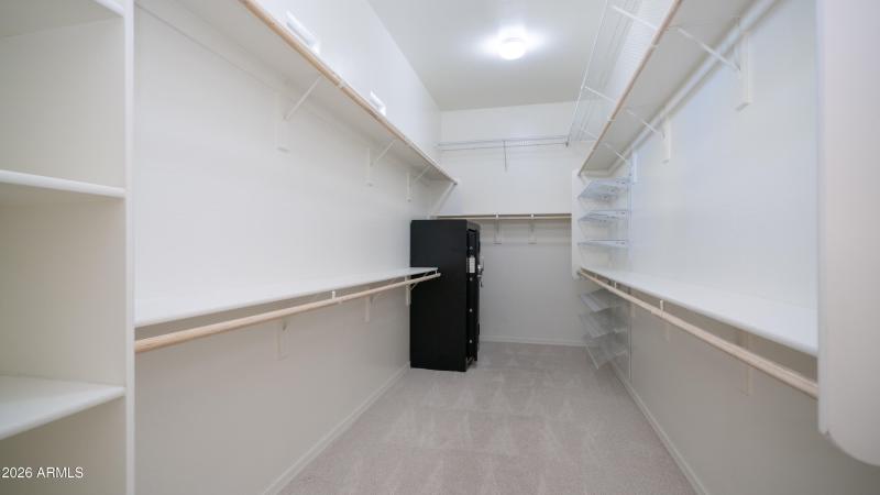 Huge Primary Closet with Safe