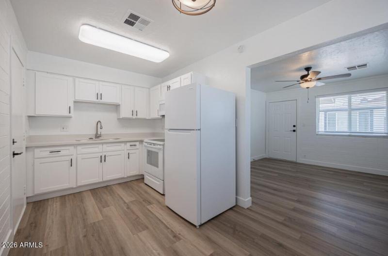 Kitchen and living area