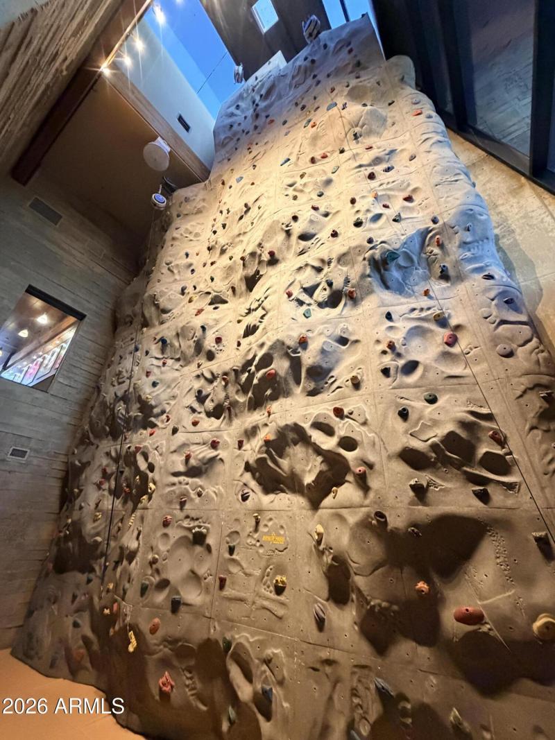 Clubhouse rock climbing