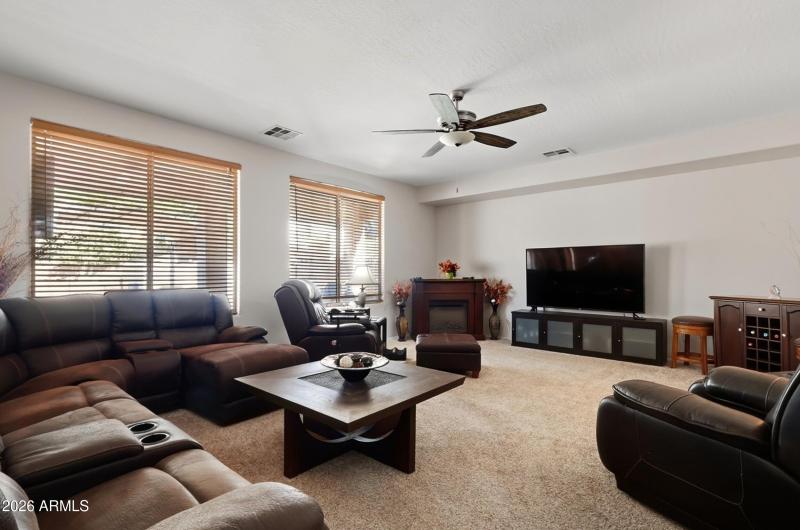 Family room off kitchen
