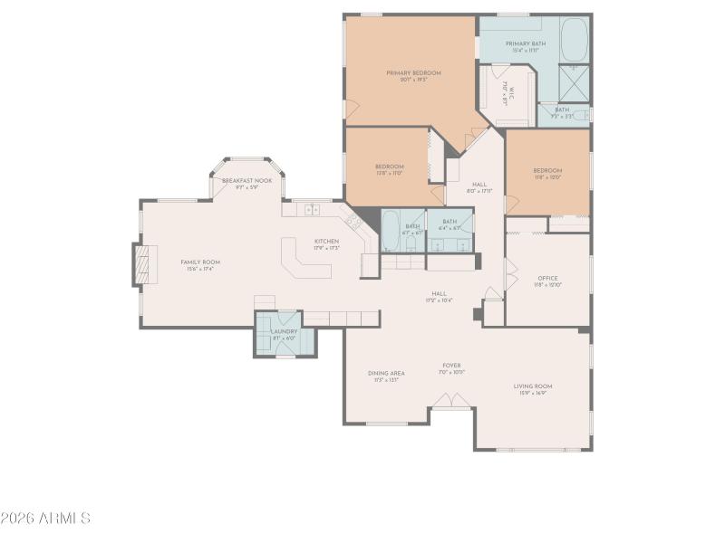2D Floor Plan for 4617 East Acoma Drive