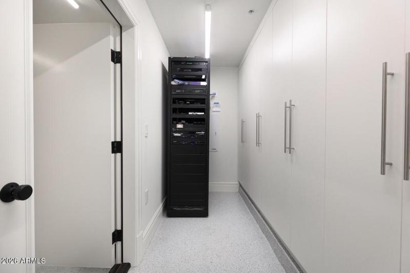 #75 garage storage:theater system