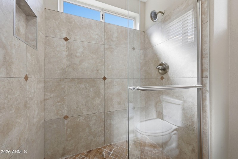 Upgraded walk in shower