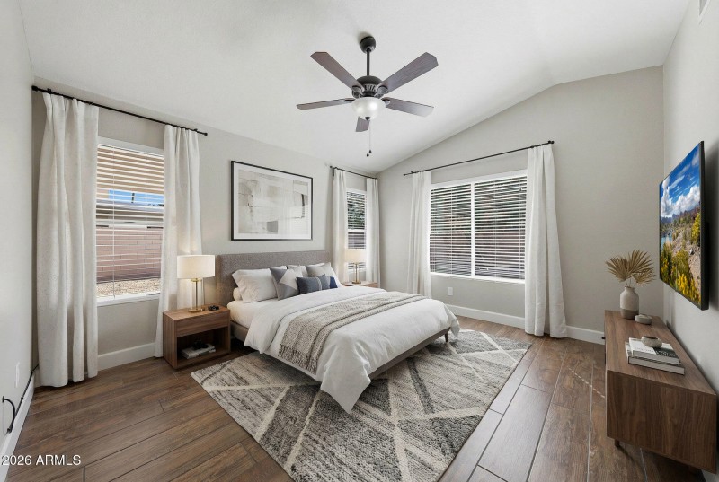 Virtually Staged Primary Bedroom