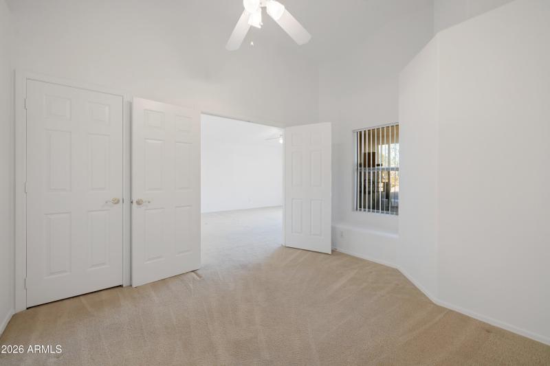 Den with closet & window seat