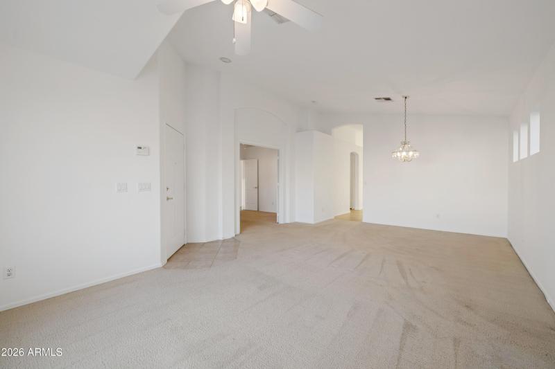 Front living & dining area