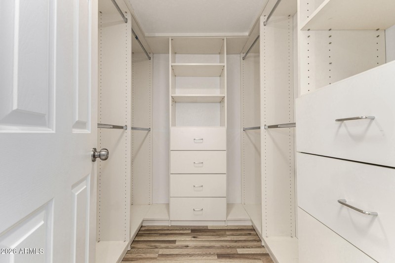 Built Ins in Primary Closet