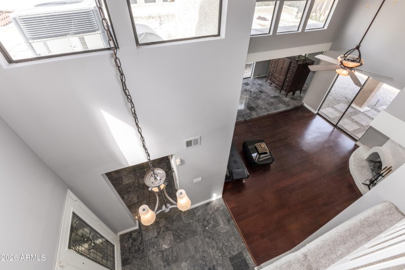 unstaged hallway view