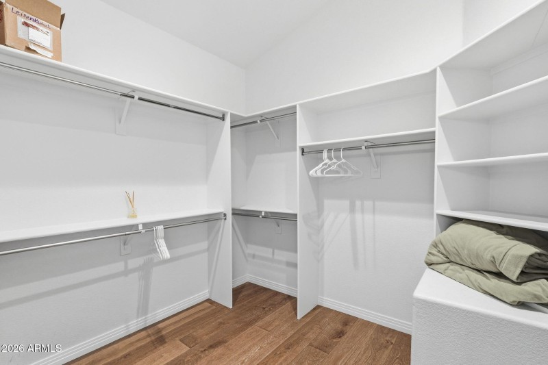 Walk in closet master bedroom