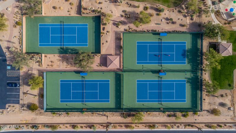 Aerial of Tennis courts