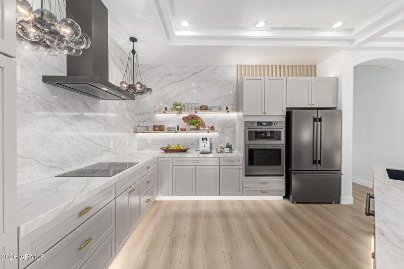 sleek and light kitchen