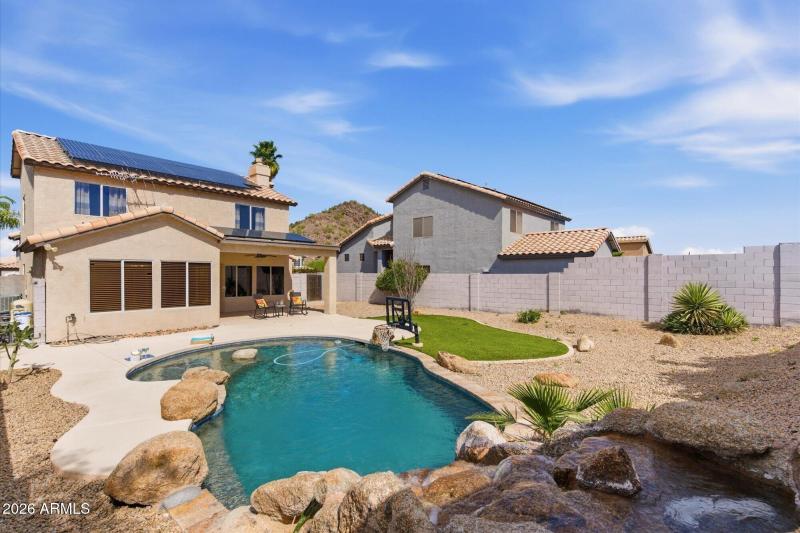 Pool view to back of home