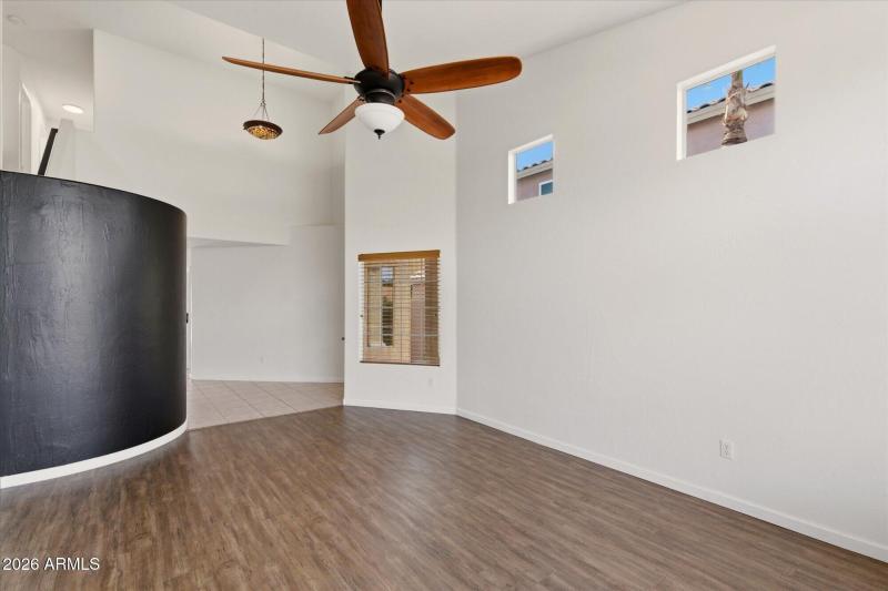 Front entryway into living room