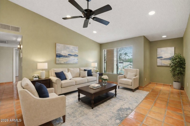 Formal Living Room virtually staged