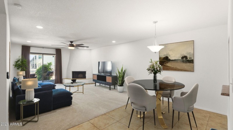 Living & Dining - Virtually Staged