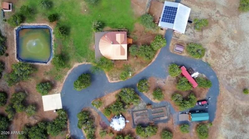 Aerial view of property