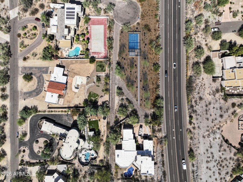 Pickleball court rendering - aerial