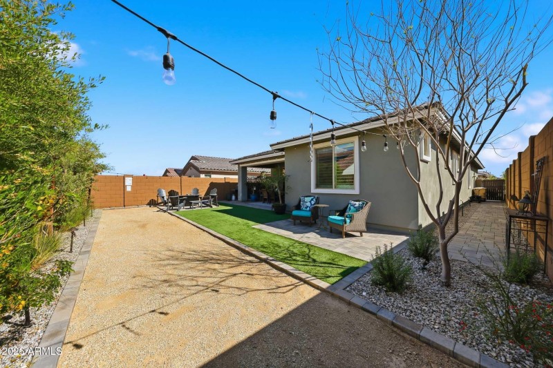 Note the pavers on side of home.