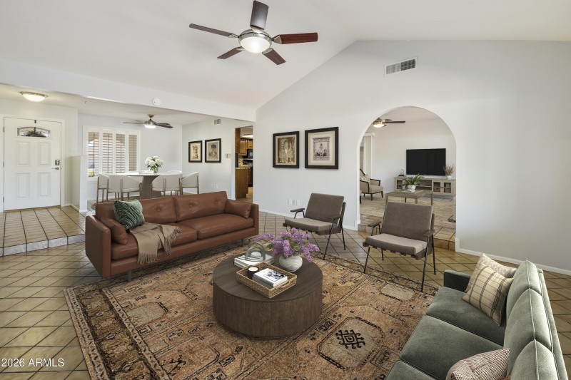 Living room Virtually staged