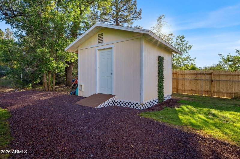 Shed in back yard