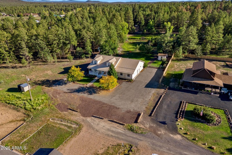 Aerial view of home (left)