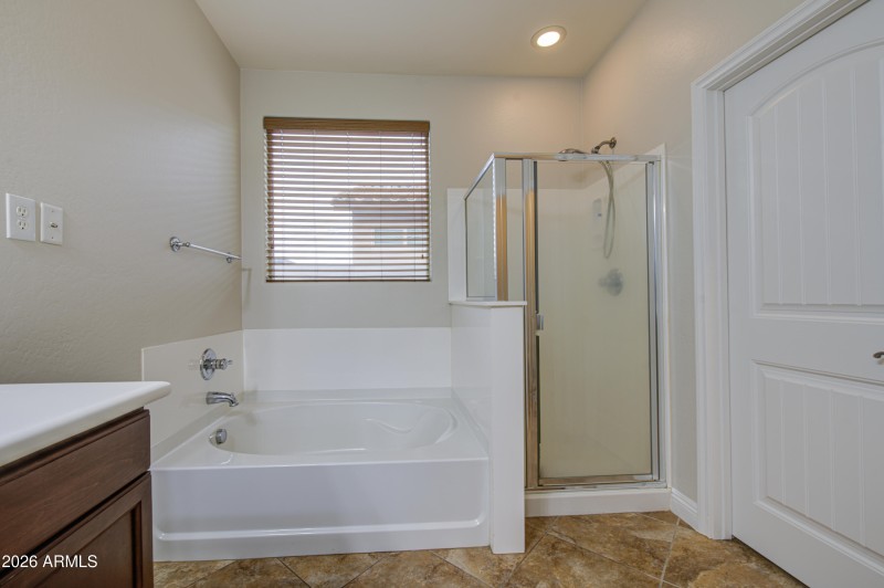 Primary Bath separate tub/shower