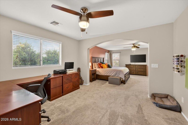 Primary Suite Office and Bedroom