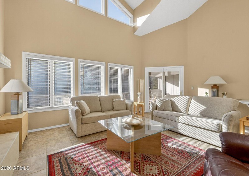 Vaulted Ceiling in Living Room