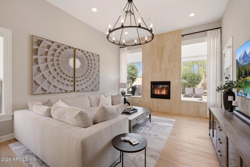 Fireplace in family room