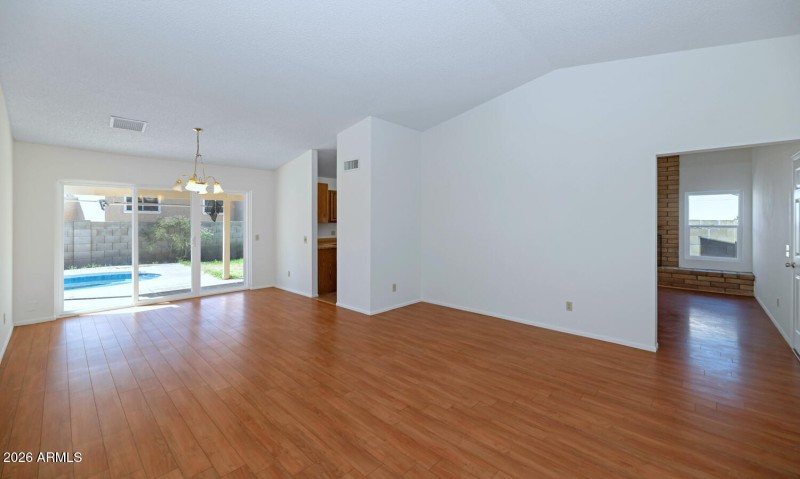 Open Living Room with Laminate Floors