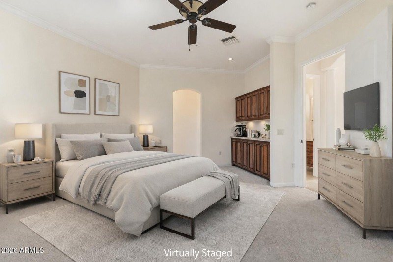 Primary Bedroom - virtually staged