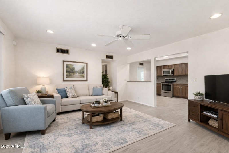 Family Room decorated with AI