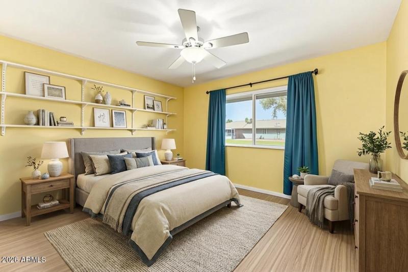 Second Bedroom Virtually Staged Empty