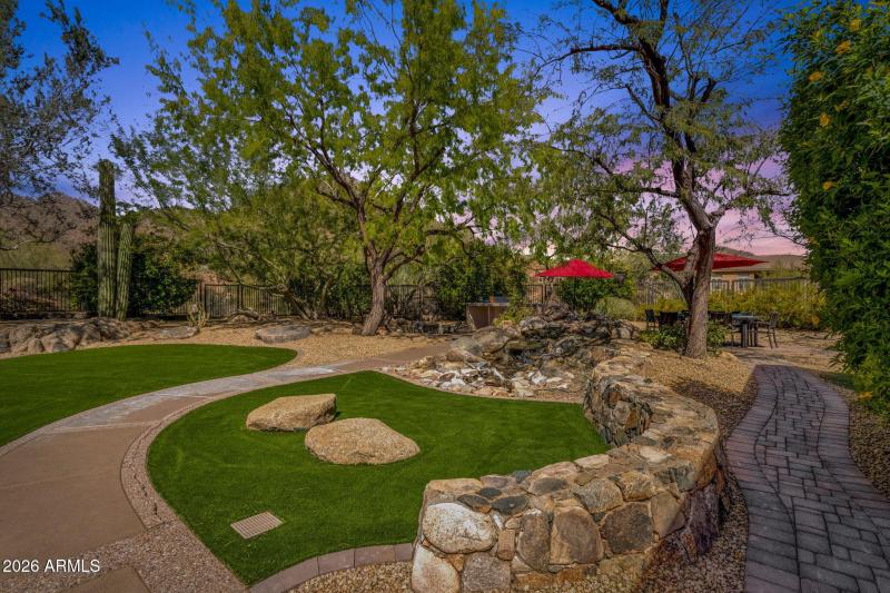 Twilight w/downlit Trees