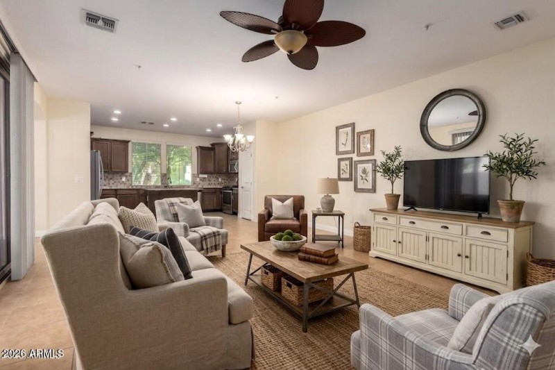 Family Room Virtually Staged