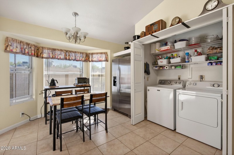 Breakfast Nook and Laundry