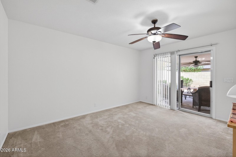 Master Bed with Slider To Patio