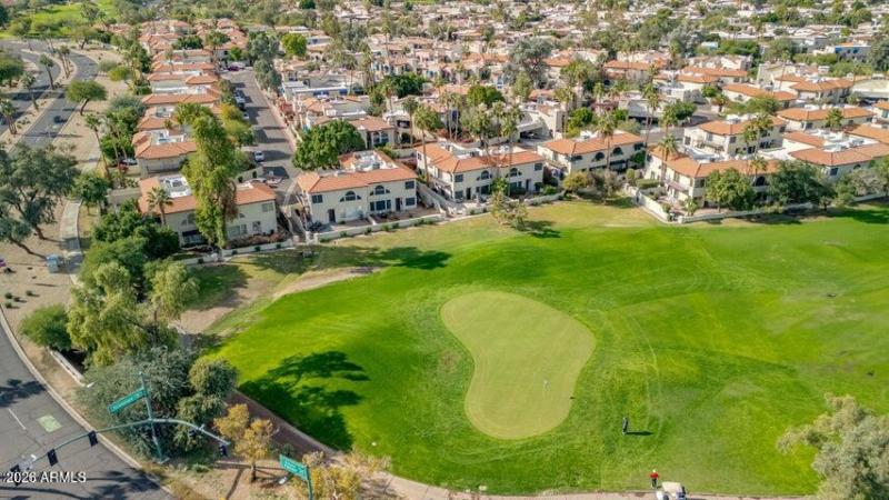 aerial of golf course