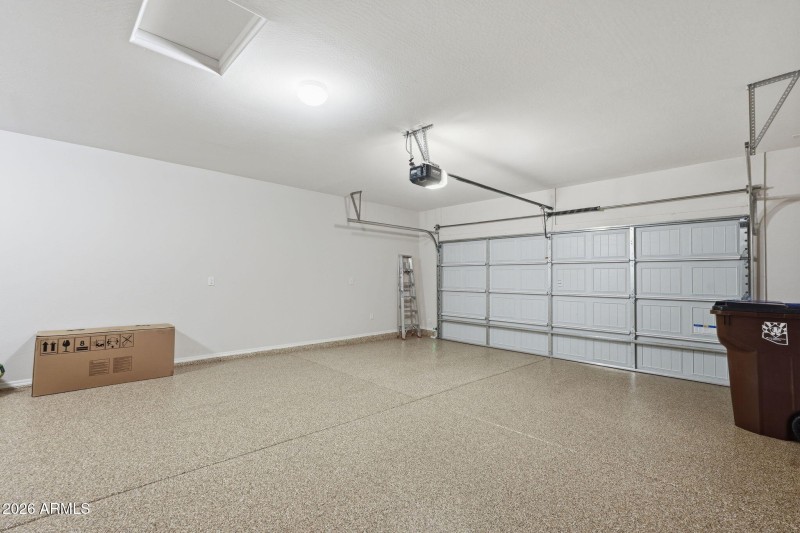 Garage with Epoxy Coated Floor