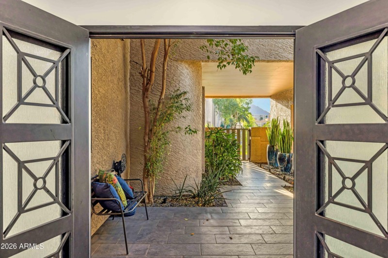FRONT DOOR TO COURTYARD ENTRY