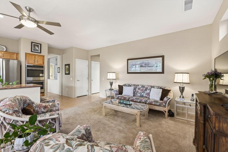 Family room toward laundry room & garage