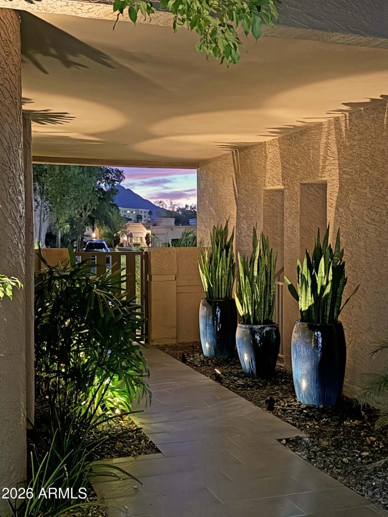 FRONT DOOR TO ENTRYWAY NIGHT