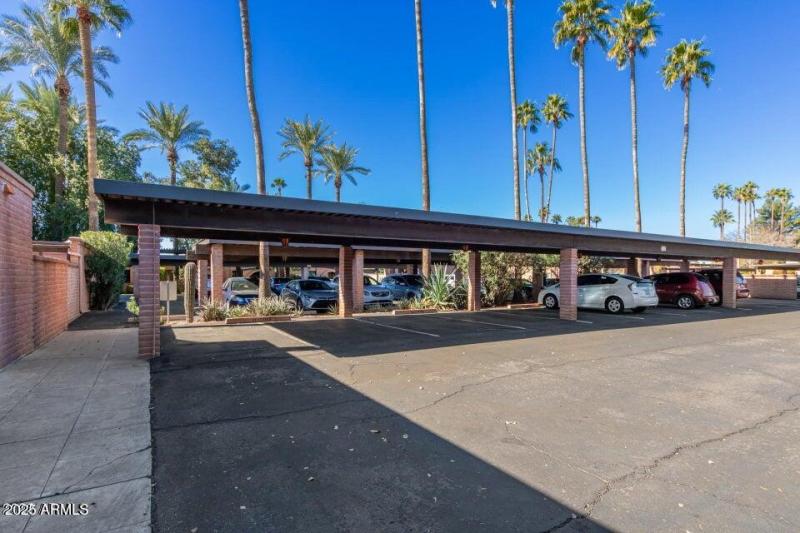 assigned covered parking space